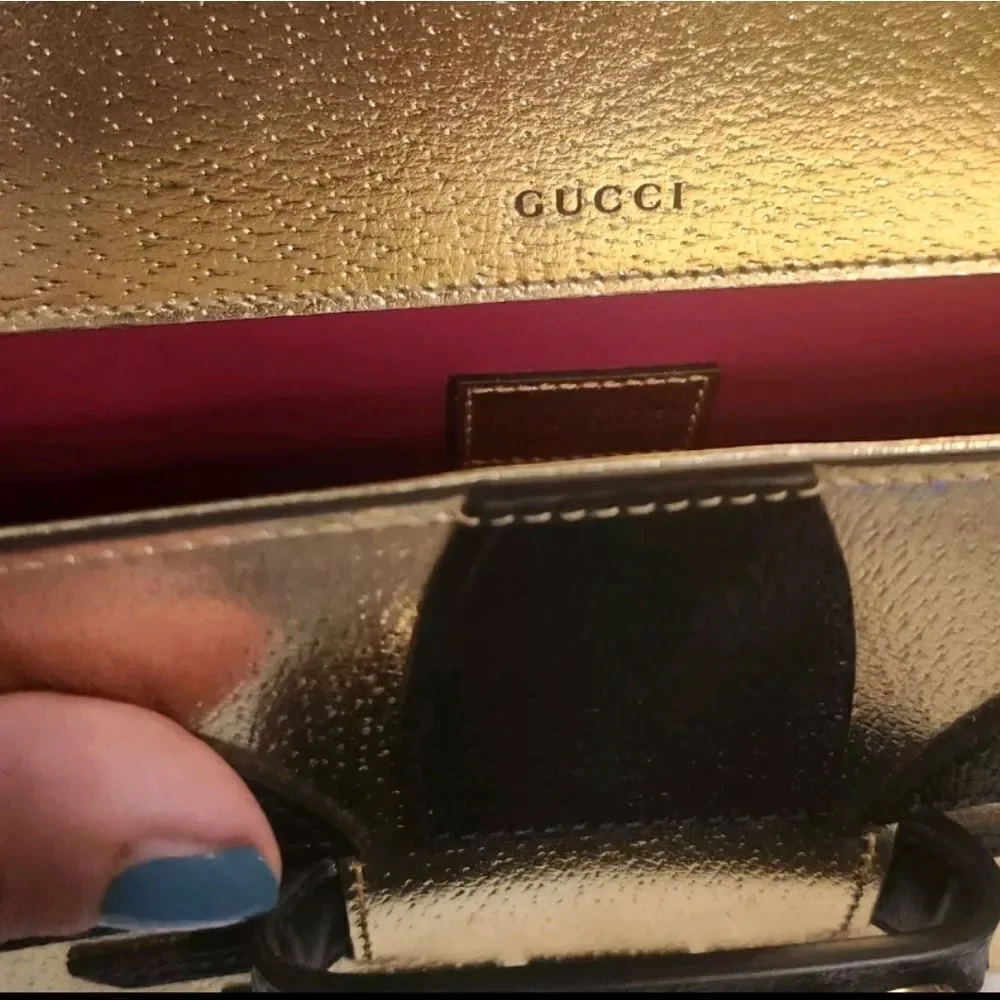 BNIB Ltd.Ed. GUCCI x ADIDAS Gold Metallic Leather Handbag #722009520981 $4250